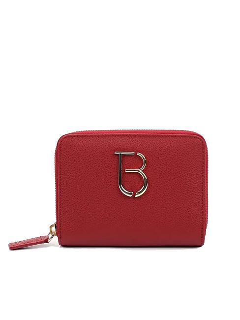 TOSCA BLU BASIC Portefeuille moyen en cuir zippé sur tout le pourtour rouge foncé - Portefeuilles Femme