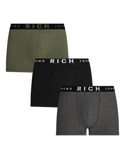 JOHN RICHMOND LONDON TRIPACK Lot de 3 boxers bk/gr.d/gm - Slip homme