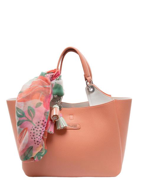 PASH BAG LIKE IT! Sac fourre-tout avec écharpe pêche - Sacs pour Femme