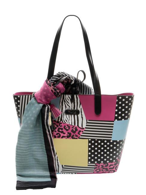 PASH BAG HOT TWIST Sac fourre-tout avec écharpe multicolore - Sacs pour Femme