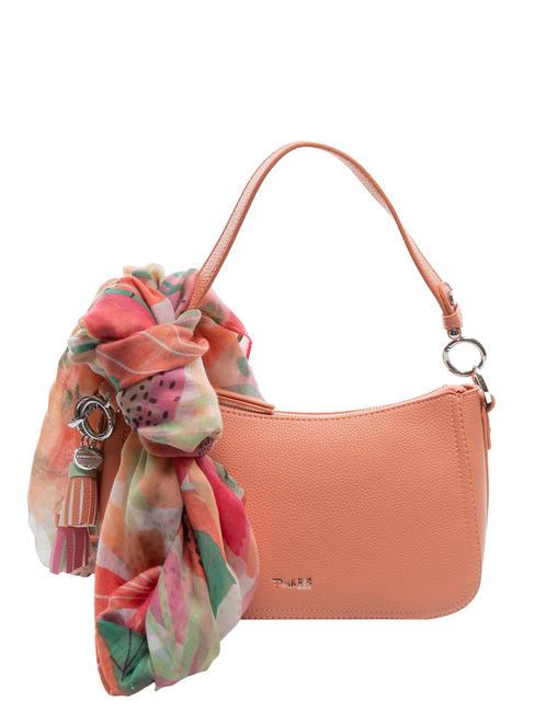 PASH BAG LIKE IT! Sac bandoulière avec foulard pêche - Sacs pour Femme