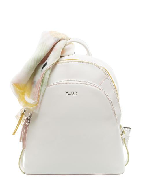 PASH BAG EVERMORE Sac à dos rond avec écharpe blanc - Sacs pour Femme