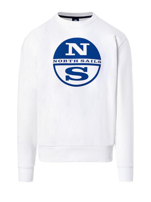 NORTH SAILS N|S LOGO Sweat col rond en coton blanc - Pulls molletonnés