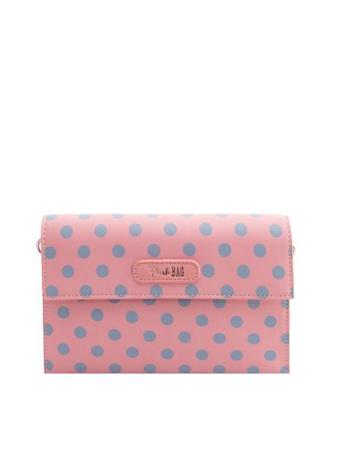 PASH BAG LADY Mini sac bandoulière à pois avec rabat rose/bleu ciel - Sacs pour Femme