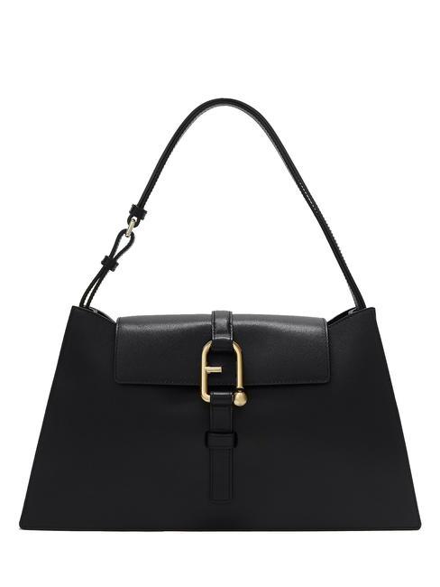 FURLA NUVOLA Large Sac bandoulière, en cuir Noir - Sacs pour Femme