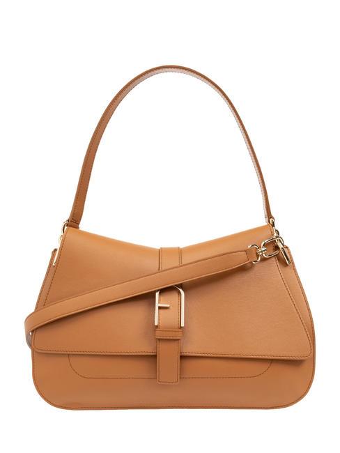 FURLA FLOW Sac à main L en cuir Brandy - Sacs pour Femme