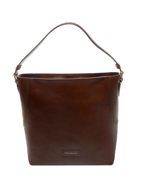 THE BRIDGE CATERINA Sac hobo en cuir MARRON - Sacs pour Femme