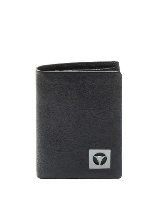 MOMO DESIGN CALF Portefeuille vertical en cuir grainé noir - Portefeuilles Homme