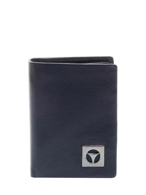 MOMO DESIGN CALF Portefeuille vertical en cuir grainé bleu - Portefeuilles Homme