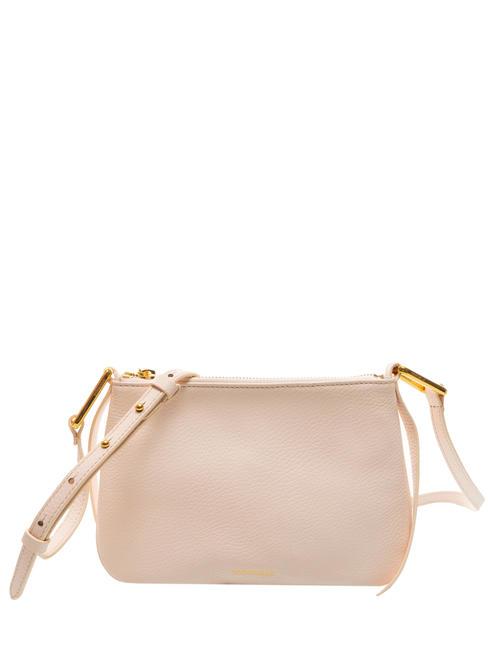 COCCINELLE MAGIE Petit sac bandoulière en cuir rose crème - Sacs pour Femme