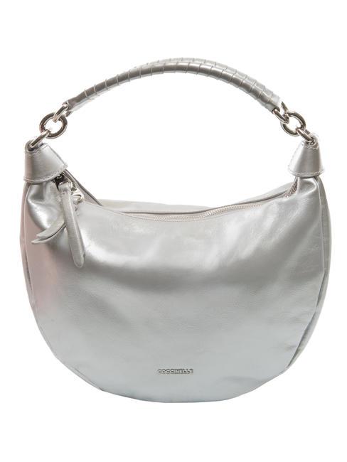 COCCINELLE MAELODY ROCK  Sac bandoulière, en cuir ARGENT - Sacs pour Femme