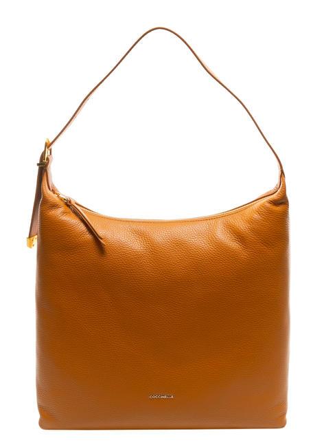 COCCINELLE GLEEN Sac hobo en cuir grainé paprika - Sacs pour Femme