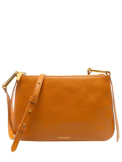 COCCINELLE MAGIE Sac plat en cuir texturé paprika - Sacs pour Femme