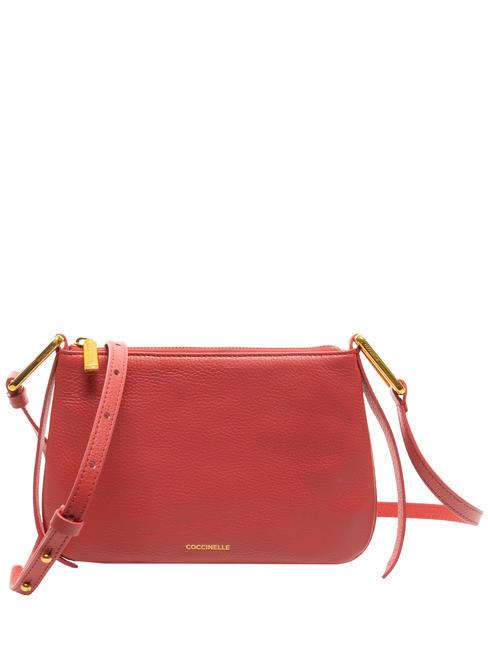 COCCINELLE MAGIE Petit sac bandoulière en cuir canneberges - Sacs pour Femme