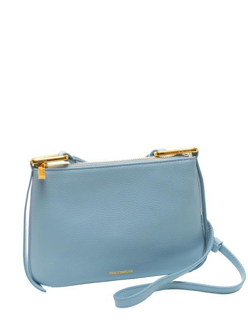 COCCINELLE MAGIE Petit sac bandoulière en cuir aquarelle bleue - Sacs pour Femme