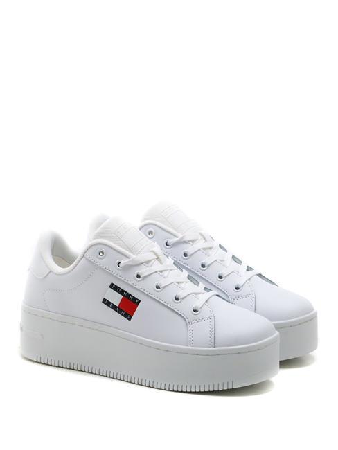 TOMMY HILFIGER TOMMY JEANS FLATFORM ESS  Baskets hautes blanc - Chaussures Femme