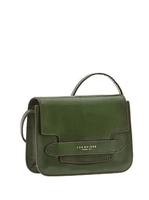 THE BRIDGE LUCREZIA Mini sac porté épaule vert anglais abb. or - Sacs pour Femme