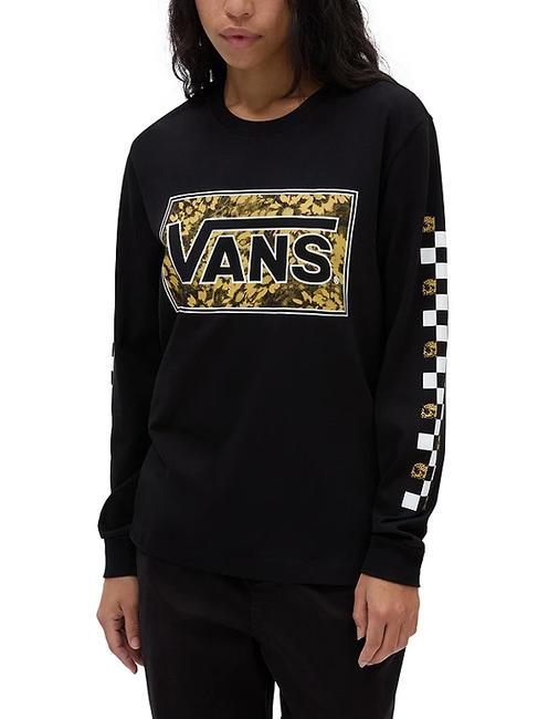 VANS ABSTRACT FLOWER T-shirt en coton à manches longues noir - T-shirt