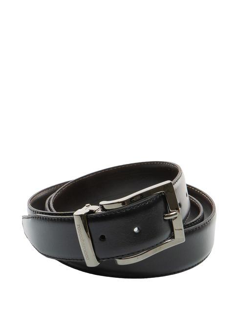 ROCCOBAROCCO DOUBLEFACE Ceinture réversible noir / marron foncé - Ceintures