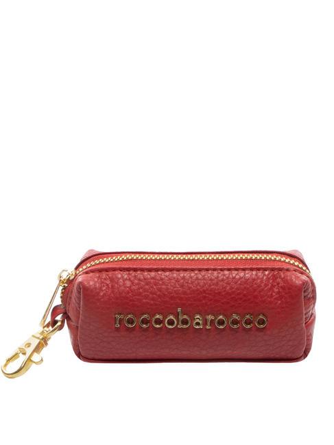 ROCCOBAROCCO LETTERING  Étui à clés en cuir rouge - Porte-clés