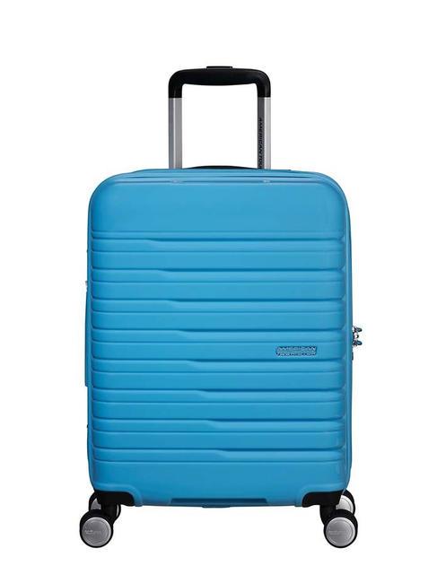 AMERICAN TOURISTER FLASHLINE POP Chariot à bagages à main extensible Bleu Clair - Valises cabine