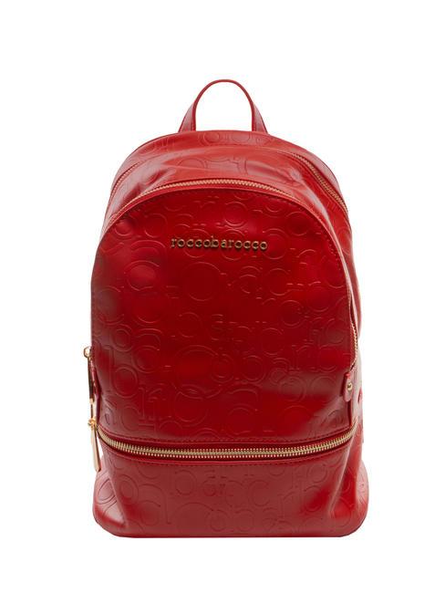 ROCCOBAROCCO RUBINO Sac à dos à logo embossé rouge - Sacs pour Femme