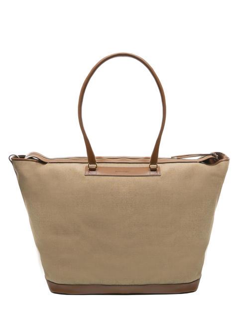 BORBONESE SHOPPING LARGE Sac d'épaule beige/marron - Sacs pour Femme