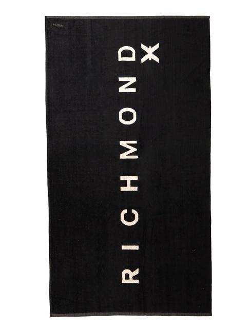 JOHN RICHMOND DRAPER  Serviette de plage en coton noir - Accessoires Voyage