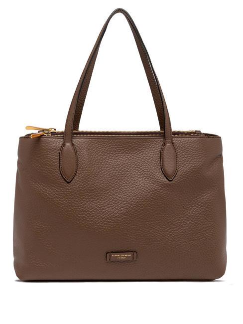 GIANNI CHIARINI MARA  Sac cabas en cuir castor - Sacs pour Femme