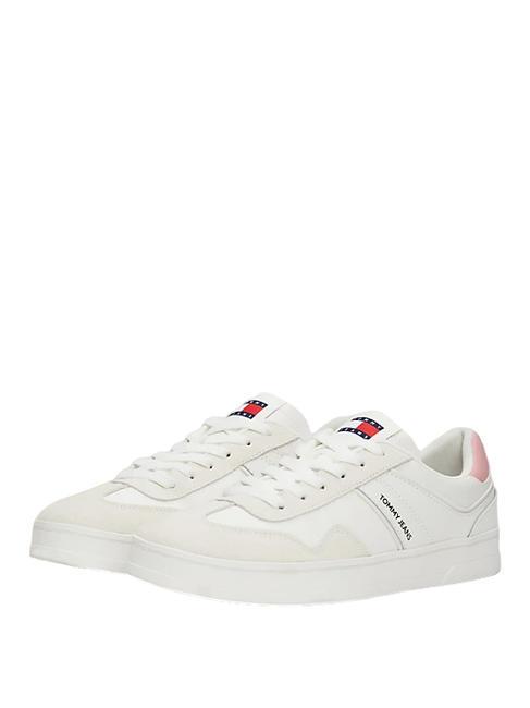 TOMMY HILFIGER TOMMY JEANS COURT  Baskets en cuir écrue - Chaussures Femme