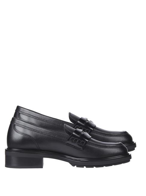 TOMMY HILFIGER TH PENNY  Mocassins en cuir NOIR - Chaussures Femme