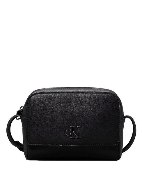 CALVIN KLEIN MINIMAL MONOGRAM Camera Mini sac à bandoulière noir/bronze brillant - Sacs pour Femme