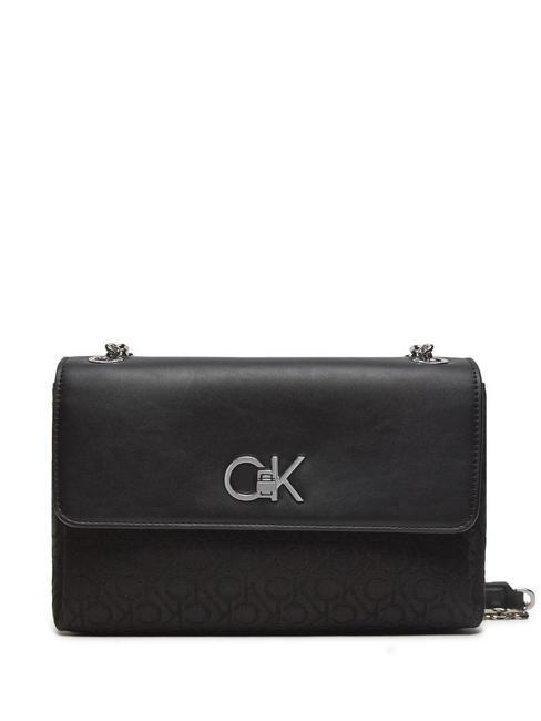 CALVIN KLEIN RE-LOCK  Sac porté épaule/croisé logo intégral - Sacs pour Femme