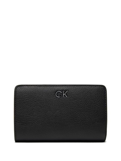 CALVIN KLEIN DAILY  Portefeuille zippé ck noir - Portefeuilles Femme