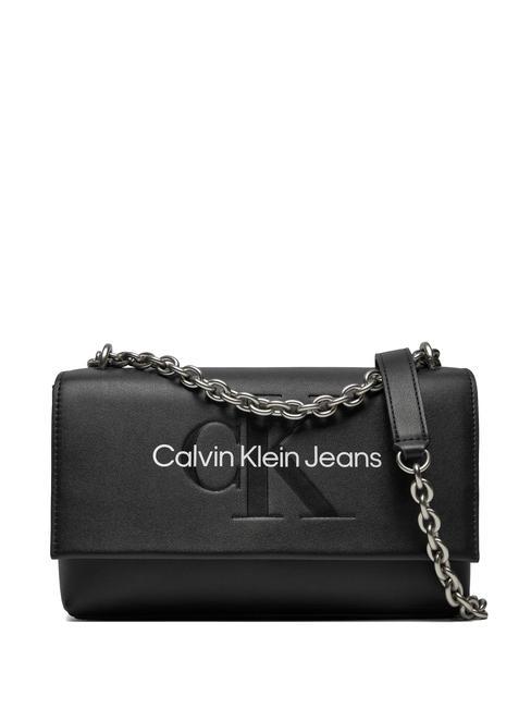 CALVIN KLEIN SCULPTED Convertible Sac porté épaule/à bandoulière mode noir - Sacs pour Femme