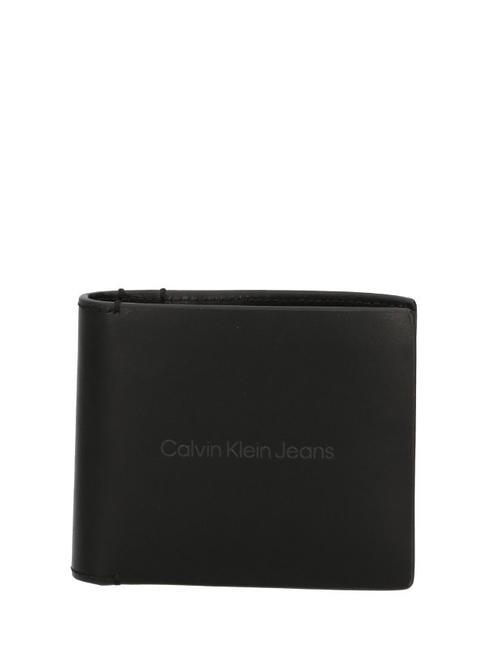 CALVIN KLEIN LOGO PRINT  Porte-feuille en cuire pvh noir - Portefeuilles Homme