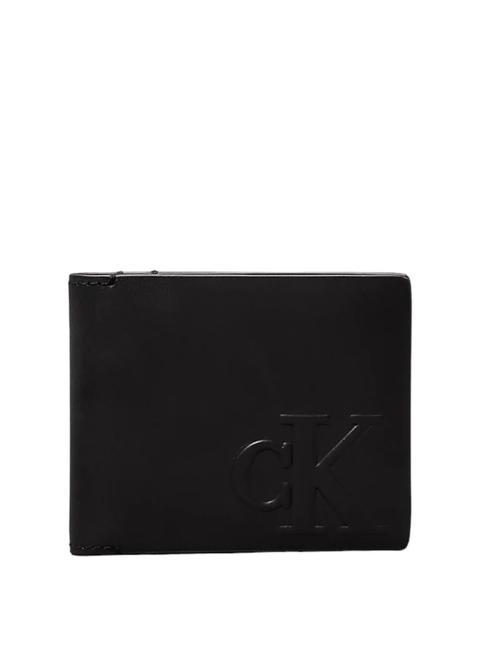 CALVIN KLEIN CK JEANS LOGO EMBOSS  Porte-feuille en cuire pvh noir - Portefeuilles Homme