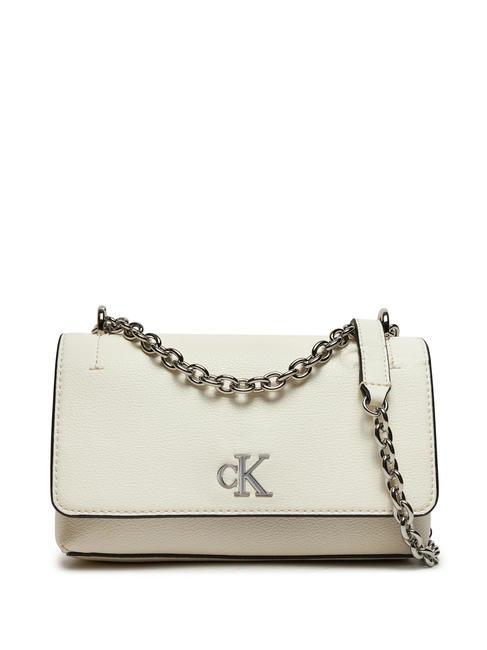 CALVIN KLEIN MINIMAL MONOGRAM  Mini sac porté épaule/à bandoulière blanc crème - Sacs pour Femme