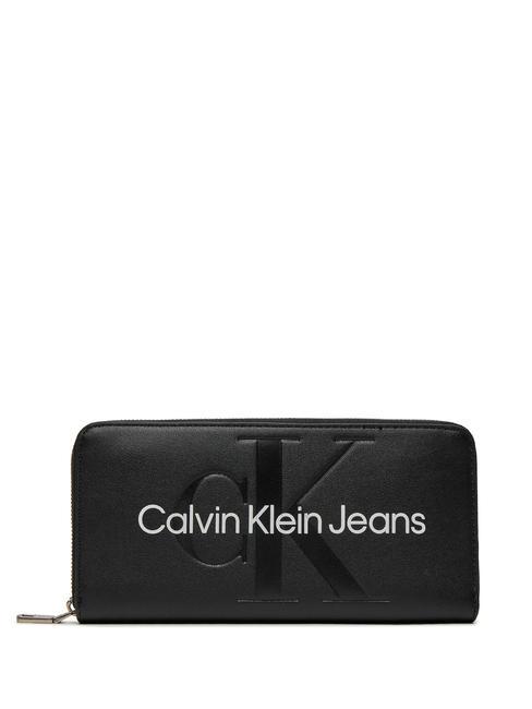 CALVIN KLEIN LETTERING LOGO   mode noir - Portefeuilles Femme