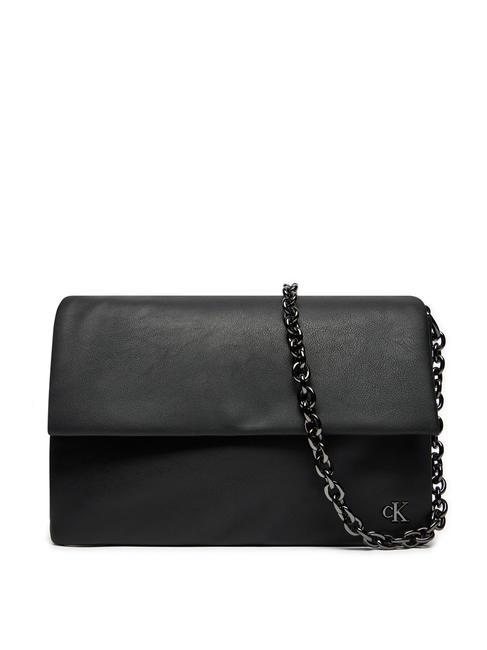 CALVIN KLEIN CHAIN Mono sac d'épaule noir/bronze brillant - Sacs pour Femme