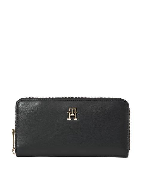 TOMMY HILFIGER CHIC  Portefeuille zippé le noir - Portefeuilles Femme