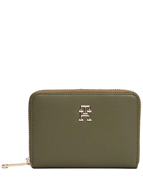 TOMMY HILFIGER CHIC  Portefeuille moyen olives utilitaires - Portefeuilles Femme