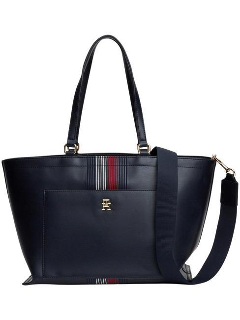 TOMMY HILFIGER DISTINCT  Cabas porté épaule, avec bandoulière bleu de l'espace - Sacs pour Femme