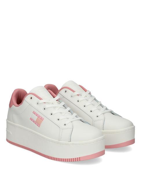 TOMMY HILFIGER TOMMY JEANS FLATFORM ESS  Baskets hautes rose crayeux - Chaussures Femme