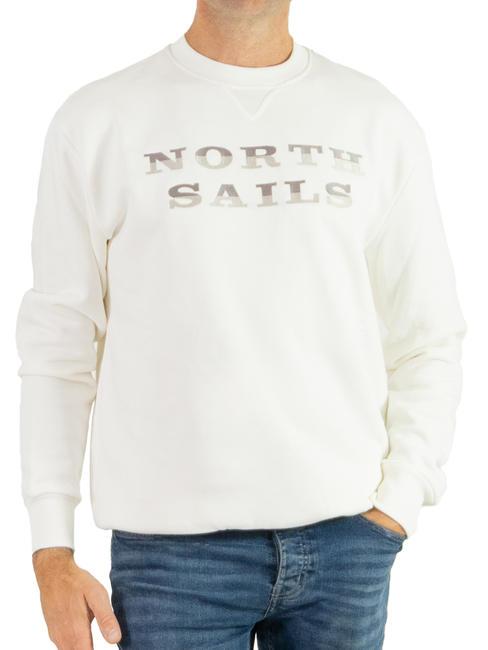 NORTH SAILS LETTERING LOGO Sweat col rond en coton Guimauve - Pulls molletonnés