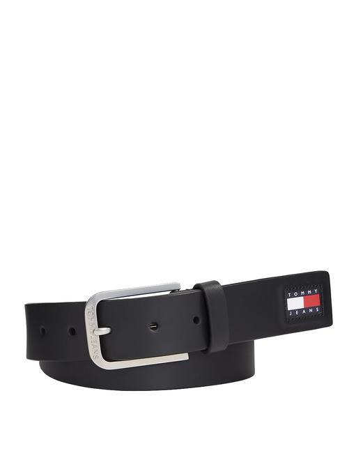 TOMMY HILFIGER TOMMY JEANS Ceinture en cuir réglable le noir - Ceintures