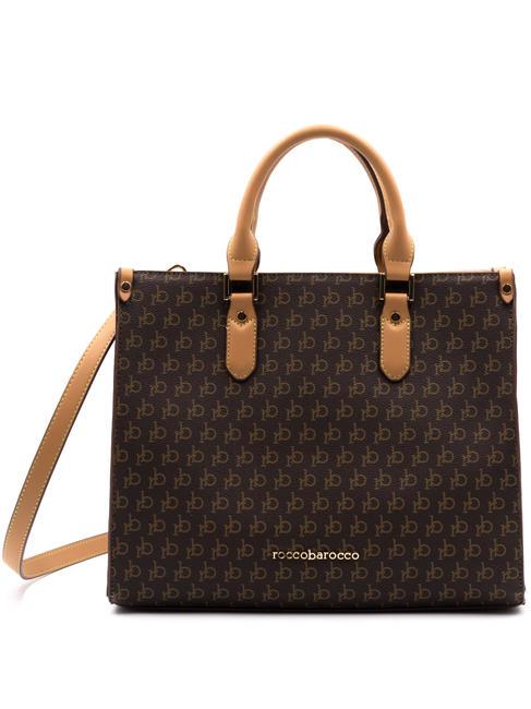 ROCCOBAROCCO MONOGRAM Logo Sac à main, avec bandoulière brun - Sacs pour Femme