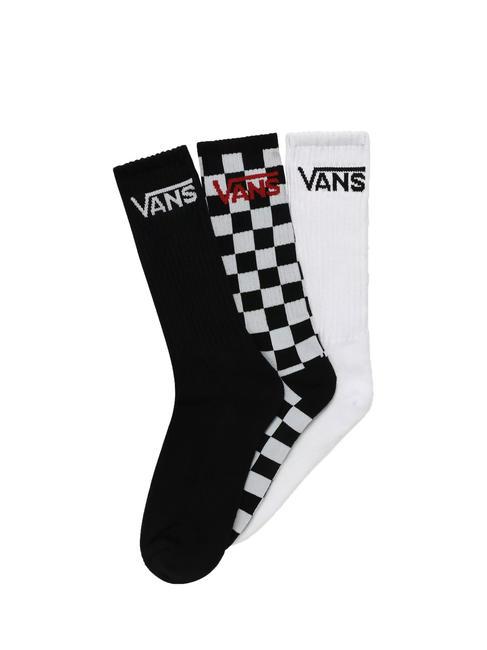 VANS MN CLASSIC  Trio de chaussettes noir / damier - Chaussettes pour hommes