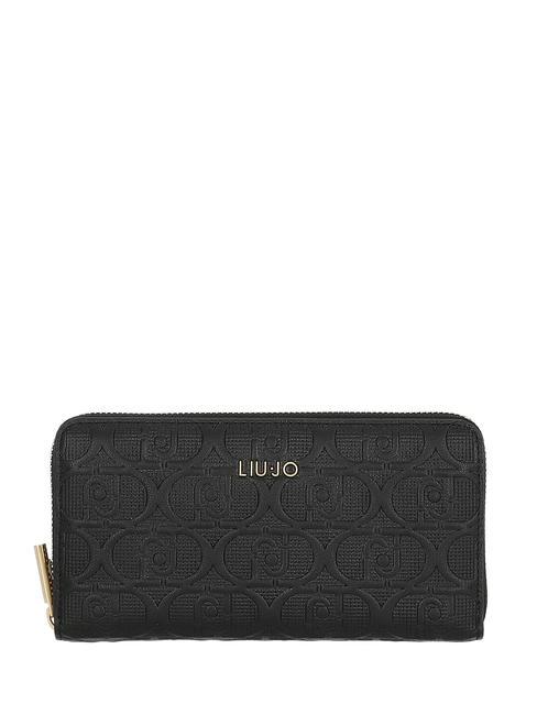 LIUJO MANHATTAN  Portefeuille zippé NOIR - Portefeuilles Femme