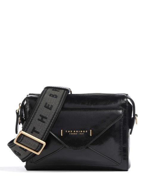 THE BRIDGE FRIDA Mini sac bandoulière, en cuir black Gold - Sacs pour Femme